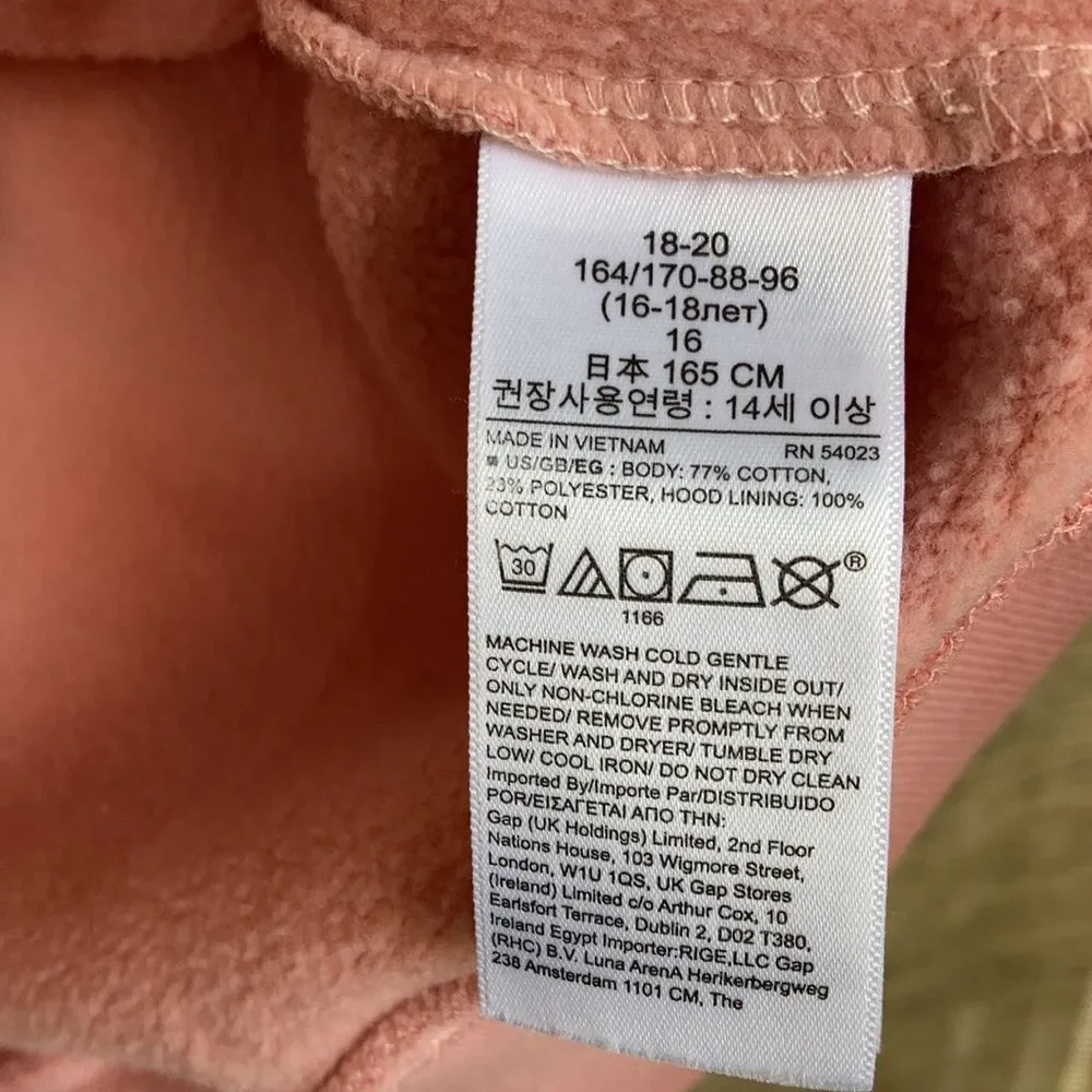 GAP long hoodie ombré in pink